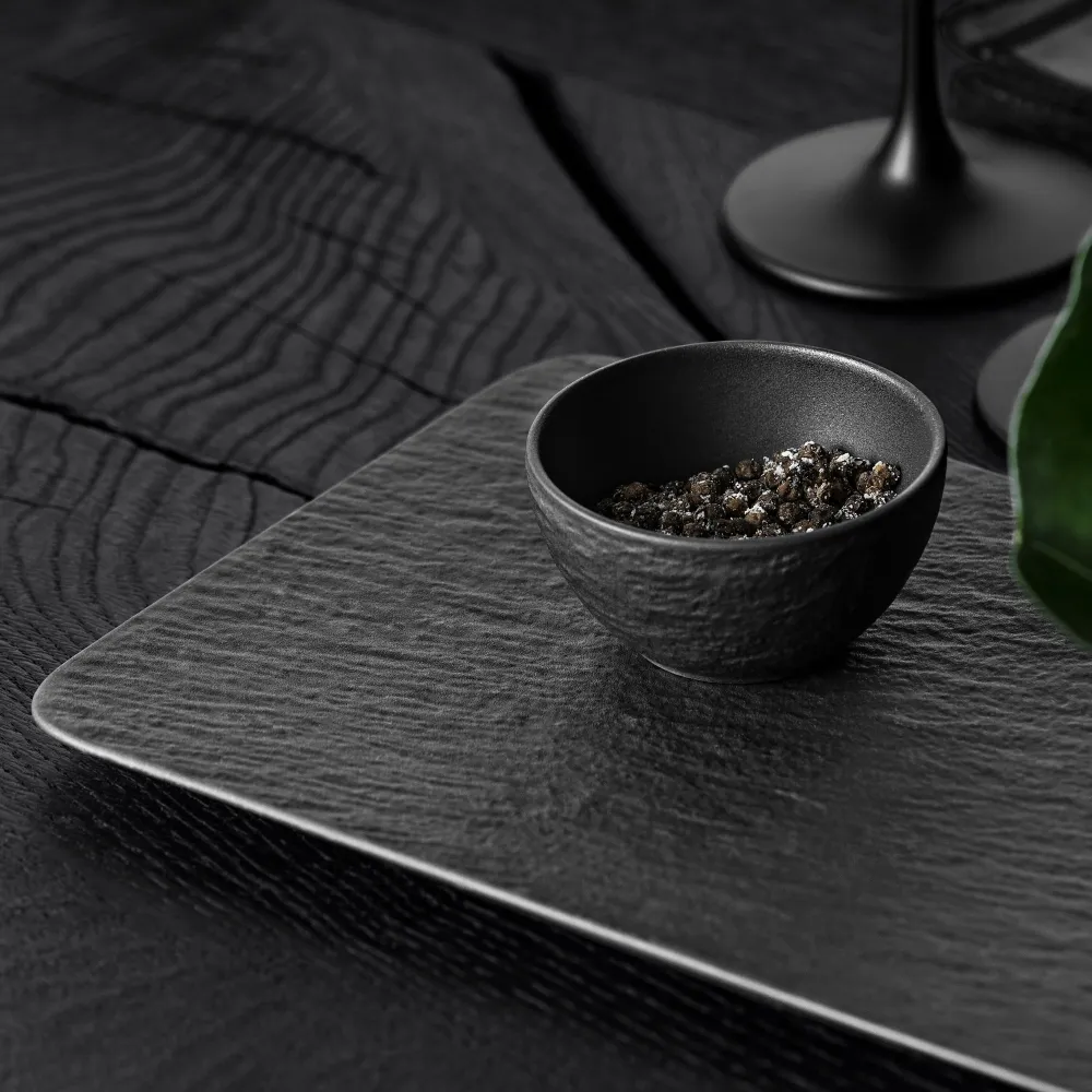 Villeroy & Boch Dipschaaltjes Set Manufacture Rock - Zwart - 4-delig