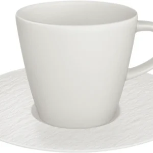 Villeroy & Boch Koffiekop en -schotel Manufacture Rock - Wit - 160 ml