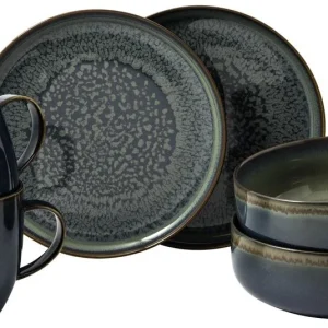 Villeroy & Boch Serviesset Crafted - Breeze Grijs - 6-delig / 2 personen - 2 ontbijtborden, 2 kommen & 2 mokken