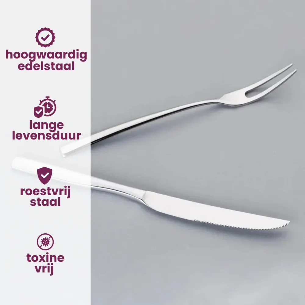 Villeroy & Boch Steakset Piemont - 18/10 RVS - 12-delig