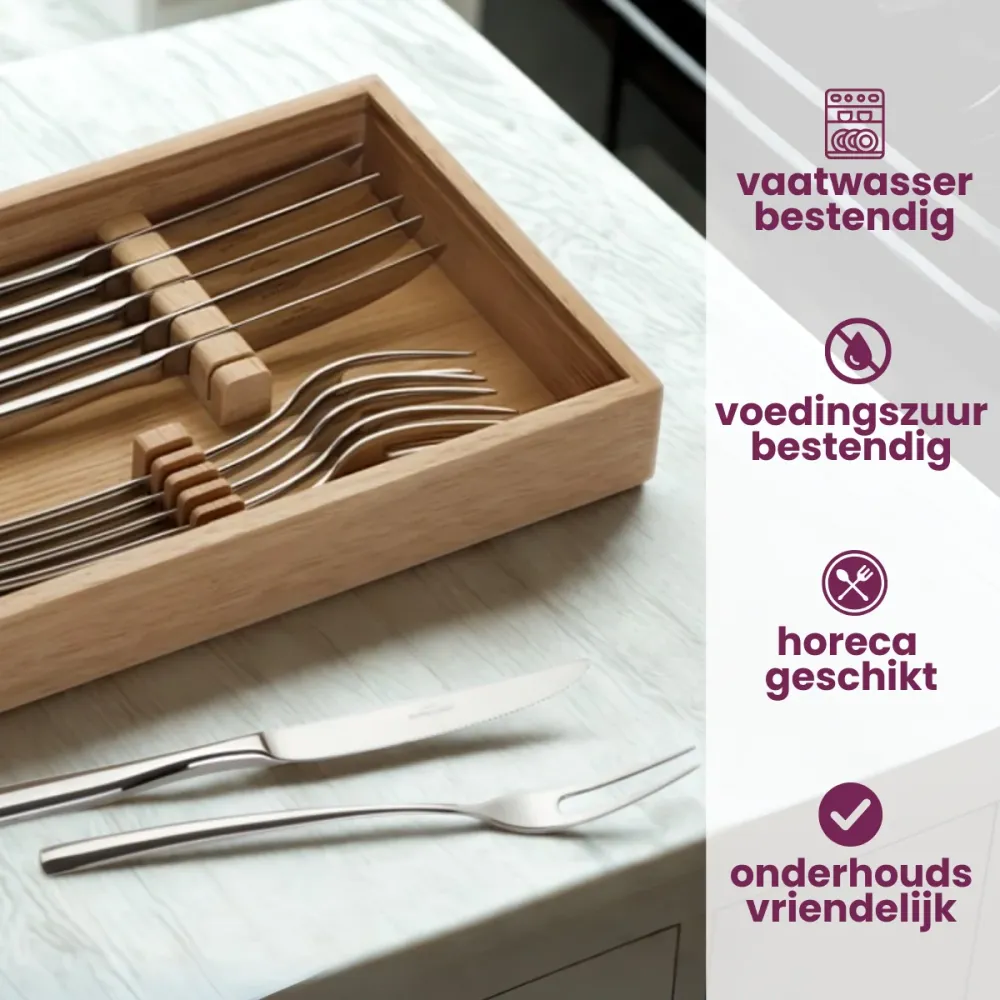 Villeroy & Boch Steakset Piemont - 18/10 RVS - 12-delig
