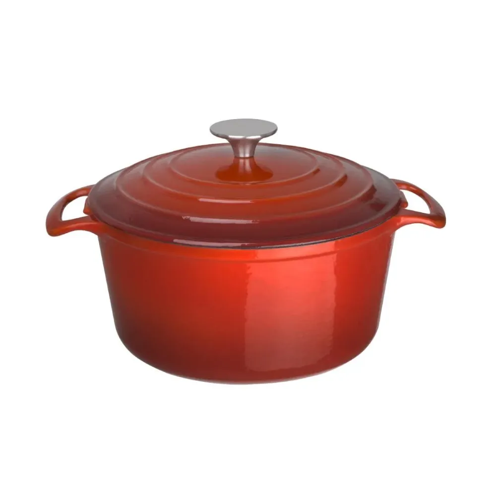 Vogue ronde inductie braadpan rood 4L - VOGUE