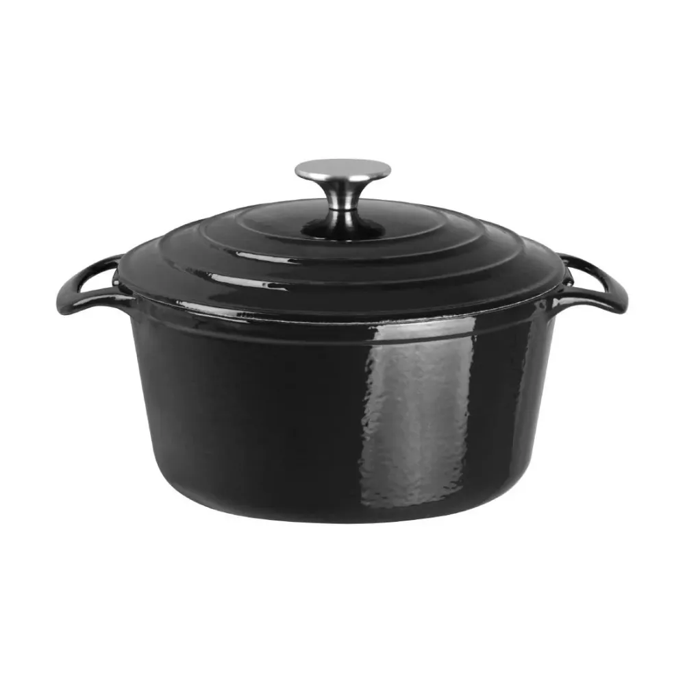 Vogue ronde inductie braadpan zwart 3 - VOGUE