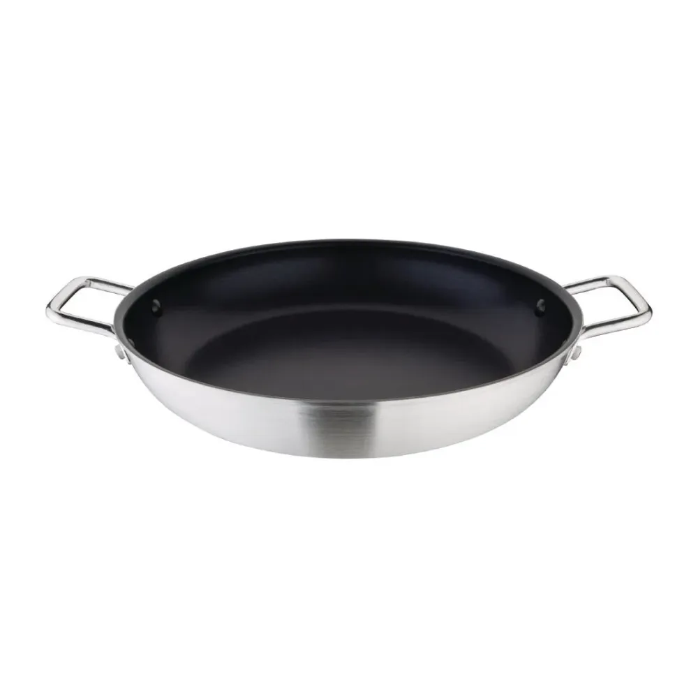 Vogue Teflon aluminium paellapan met antiaanbaklaag 350 mm - T368