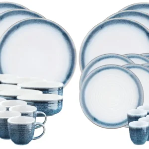 Volledige servies COSMOS - 30 stuks - Azur