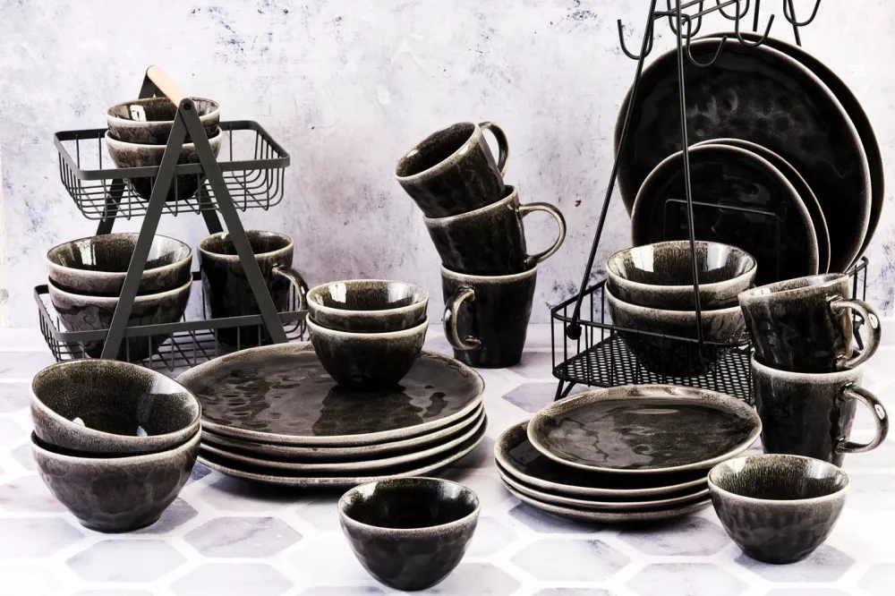 Volledige servies MOON - 30 stuks - Encre