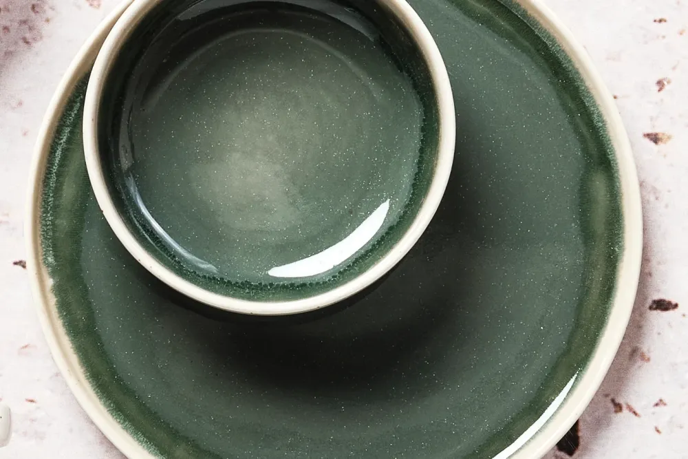 Volledige servies OXYGEN - 42 stuks - Grijs kleur