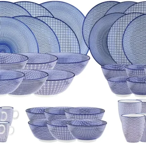 Volledige servies - 42 stuks - Donker blauw