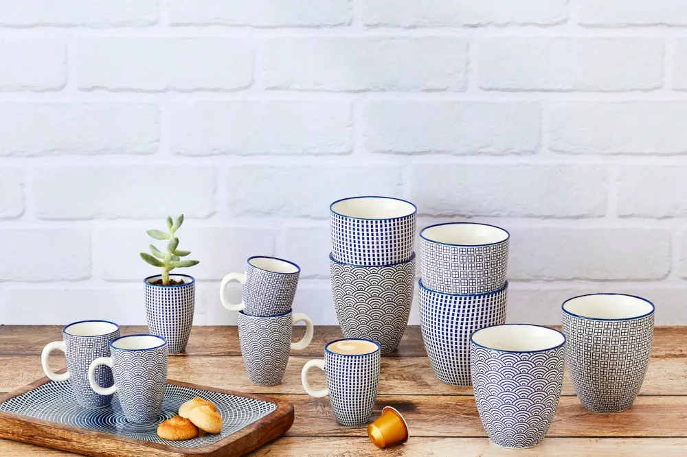 Volledige servies - 42 stuks - Donker blauw