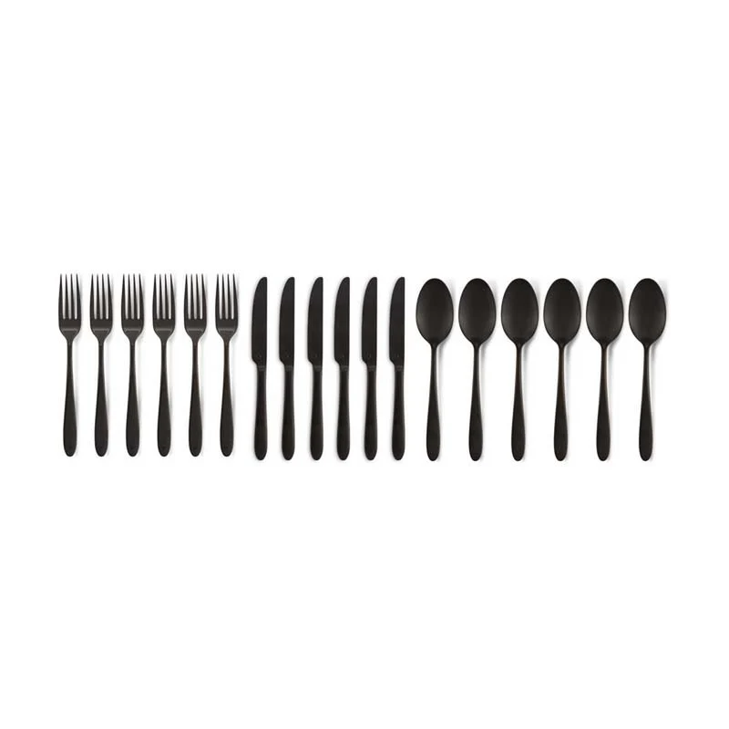 Set/18 Cutlery Matt Black vtwonen
