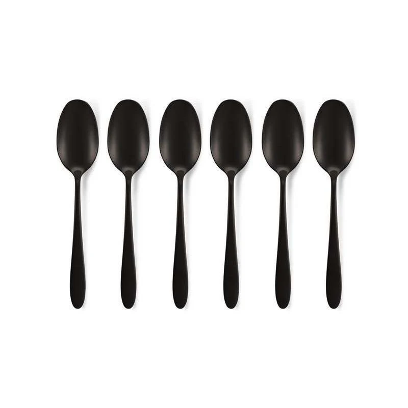 Set/6 Tea Spoons Matt Black vtwonen