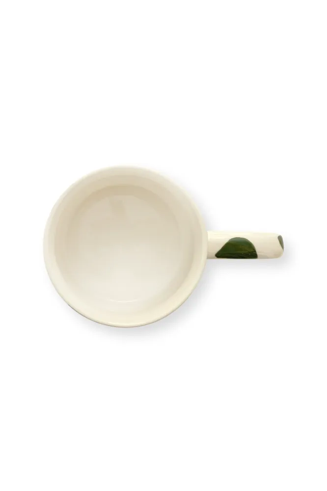 vtwonen - Mokken - Stippen - Groen - Keramiek - 350ml - Set van 4