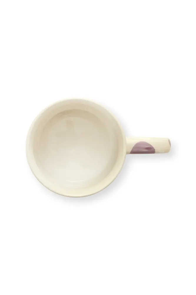 vtwonen - Mokken - Stippen - Lila - Keramiek - 350ml - Set van 4