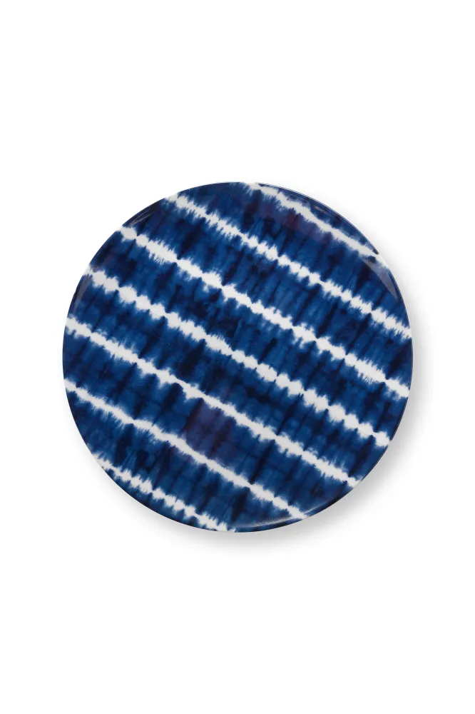 vtwonen - Onderbord - Blauw, Wit - Porselein - 30cm