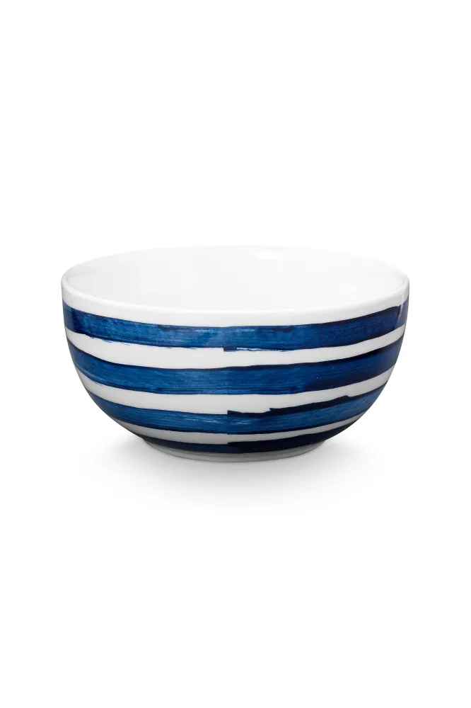 vtwonen painted kom - blauw, wit - 20.5cm