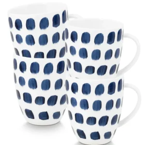 vtwonen - Painted Mok met oor - Serviesset van 4 - 275ml