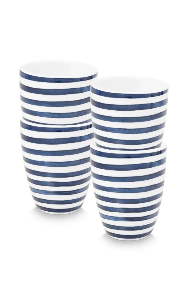 vtwonen - Painted Mok zonder oor - Serviesset van 4 - 425ml