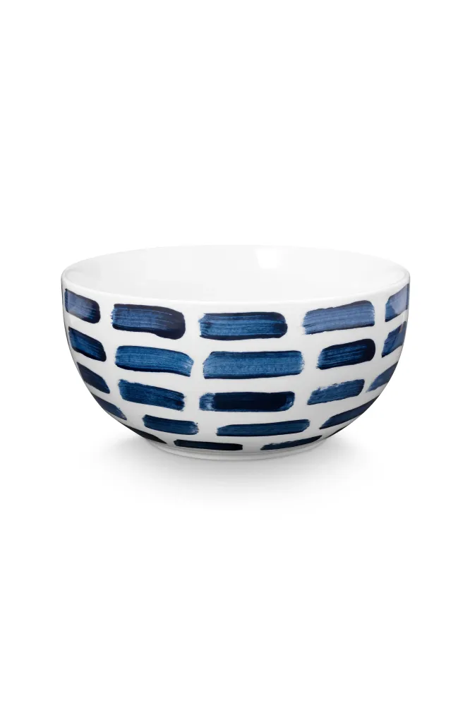 vtwonen - Painted Slakom - Blauw, Wit - Porselein - 23.5cm
