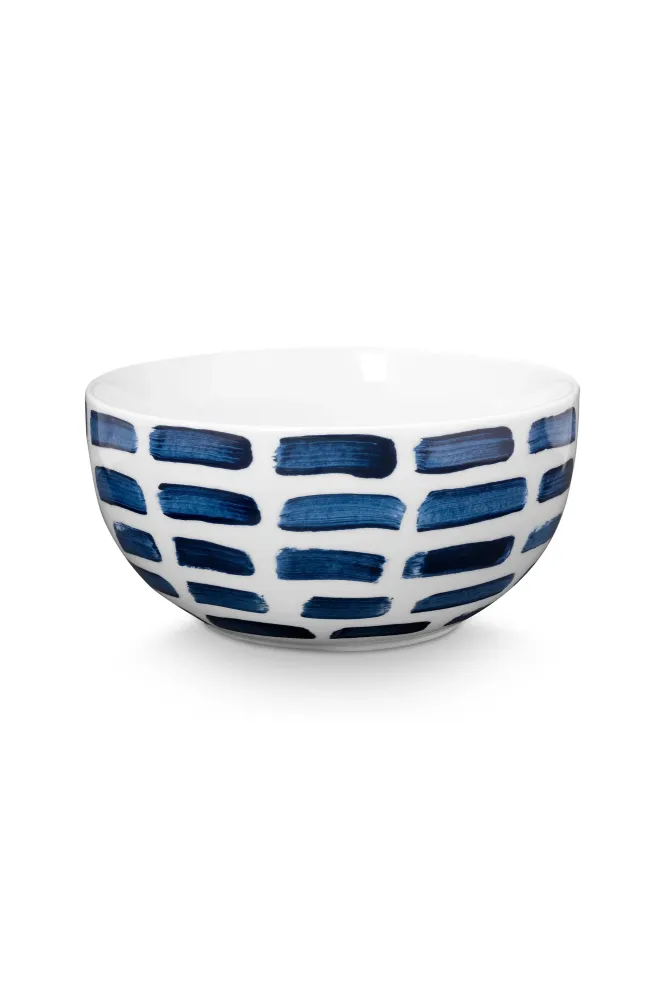 vtwonen - Painted Slakom - Blauw, Wit - Porselein - 23.5cm