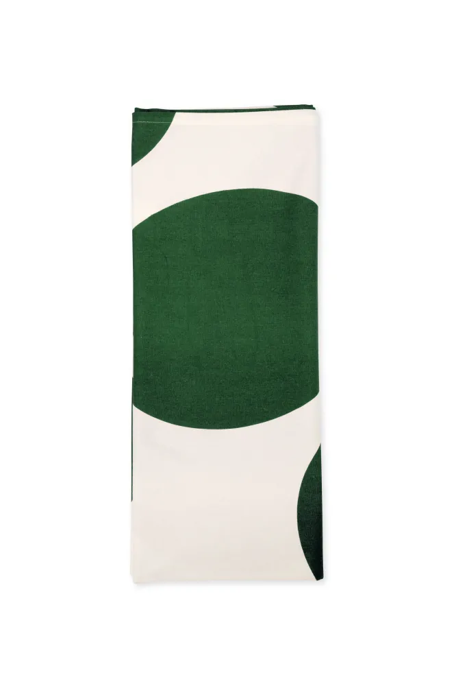 vtwonen - Tafelkleed - Stippen - Katoen - Donkergroen - 150x250cm