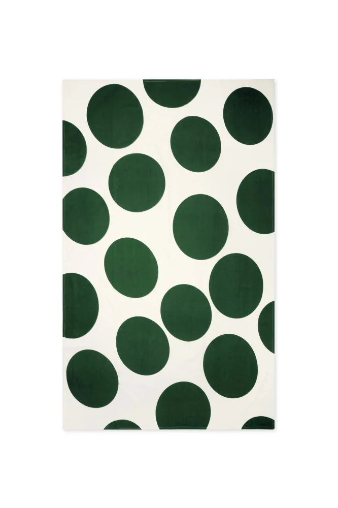 vtwonen - Tafelkleed - Stippen - Katoen - Donkergroen - 150x250cm