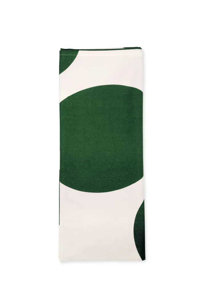 vtwonen - Tafelkleed - Stippen - Katoen - Donkergroen - 150x250cm