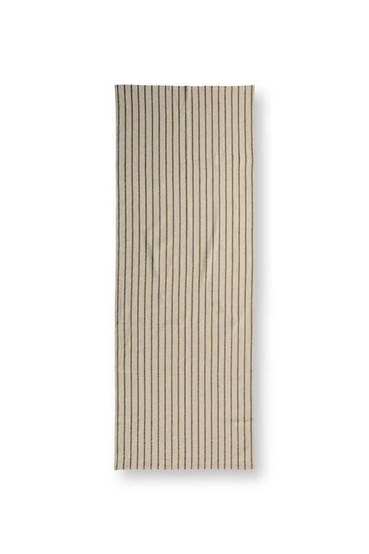 vtwonen Tafeloper - Gestreept - Beige Grijs - 60x180cm