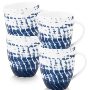 vtwonen - Tie-Dye Mok met oor - Serviesset van 4 - 275ml
