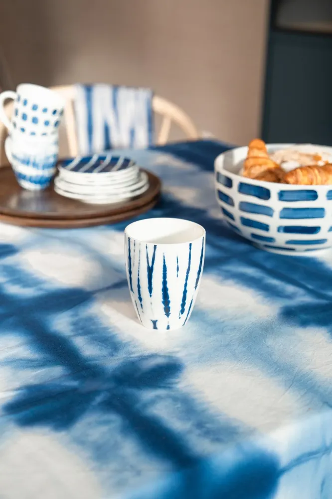 vtwonen - Tie-Dye Mok zonder oor - Serviesset van 4 - 425ml