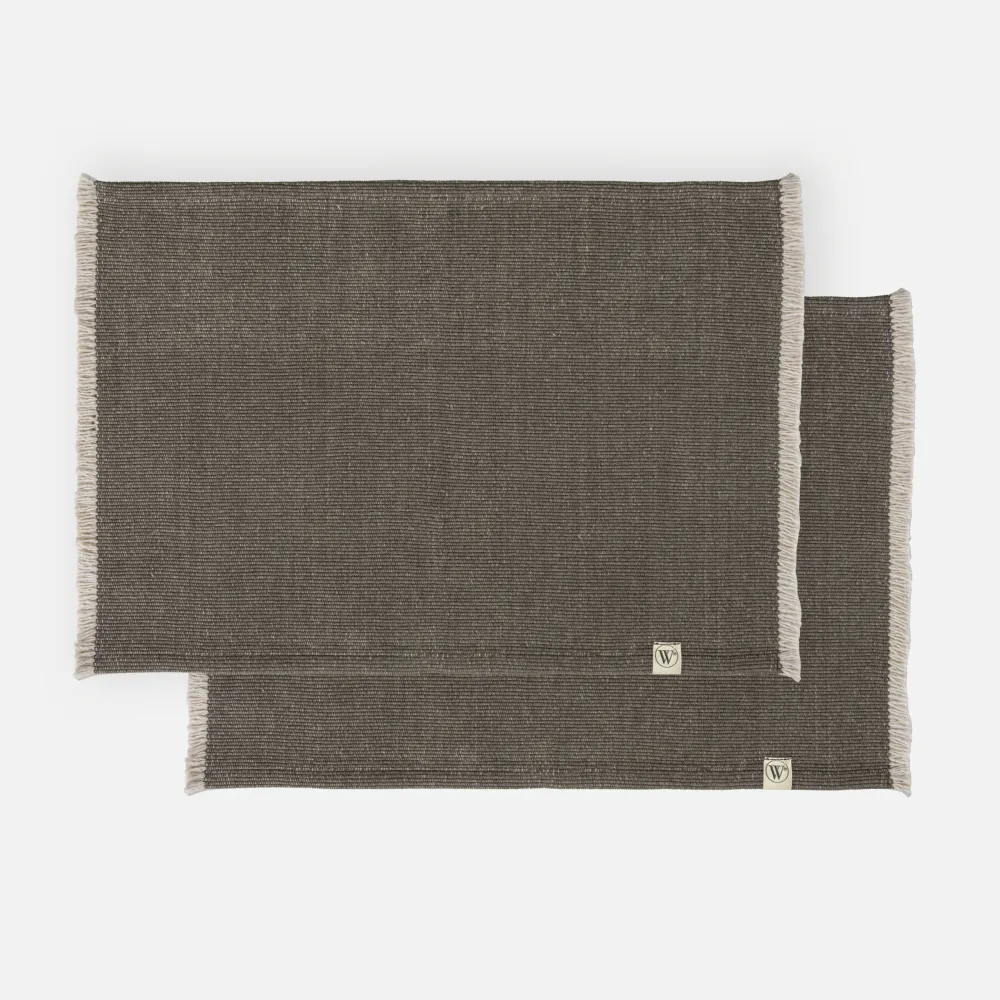 Placemat Set Sweet Raffle Antraciet 2x 35x48 Walra