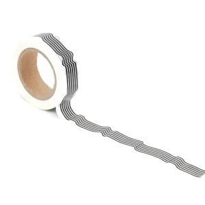 Wowgoods Washi Tape Wavy Black & White