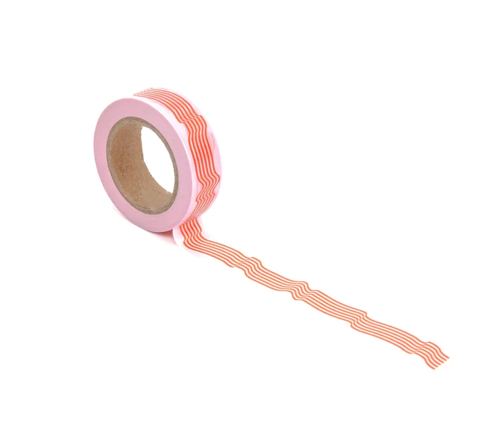 Wowgoods Washi Tape Wavy Pink & Red