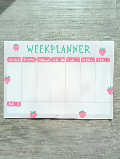 Weekplanner Strawberry