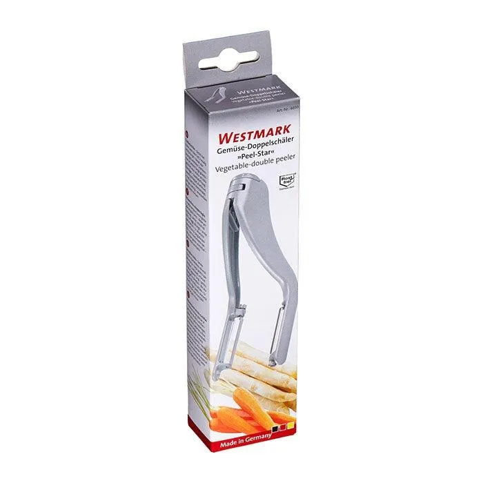 Westmark peel-Star dubbele dunschiller uit aluminium en rvs 19.2x5x3.1cm (12st./disp.)
