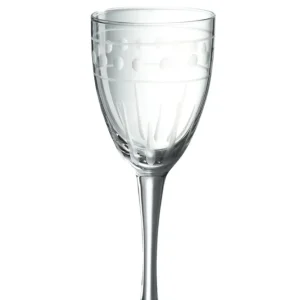 Wijnglas Balpatroon Glas Transparant 8x8x22cm