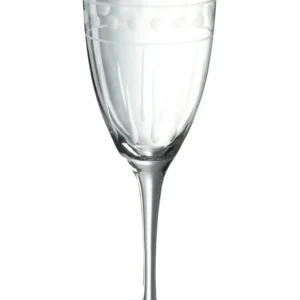 Wijnglas Balpatroon Glas Transparant Groot 8x8x24cm
