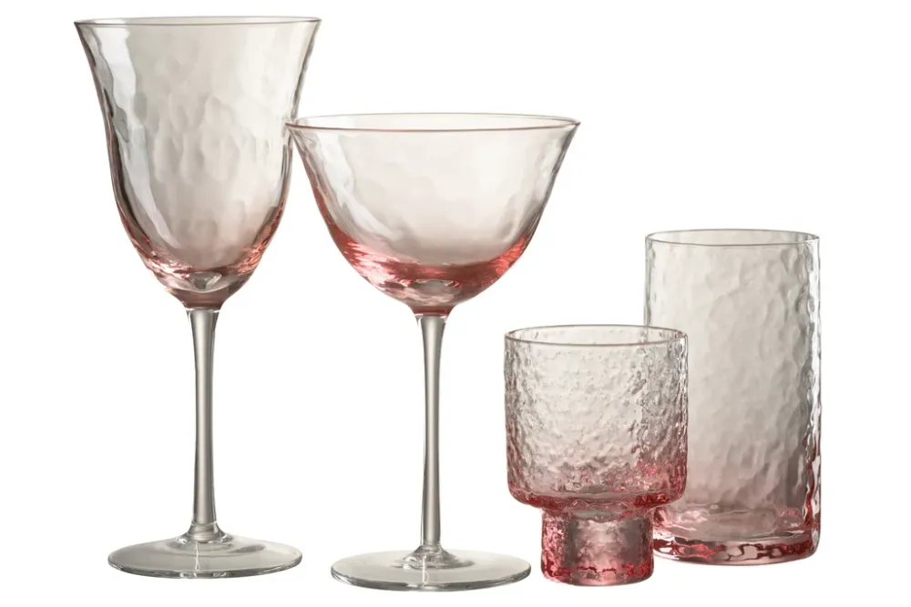 Wijnglas Onregelmatig Glas Roze