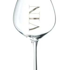 Wijnglas Rode Wijn Transp/Zilver