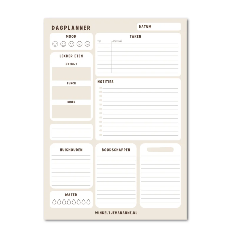 Dagplanner Make it happen Winkeltje van Anne