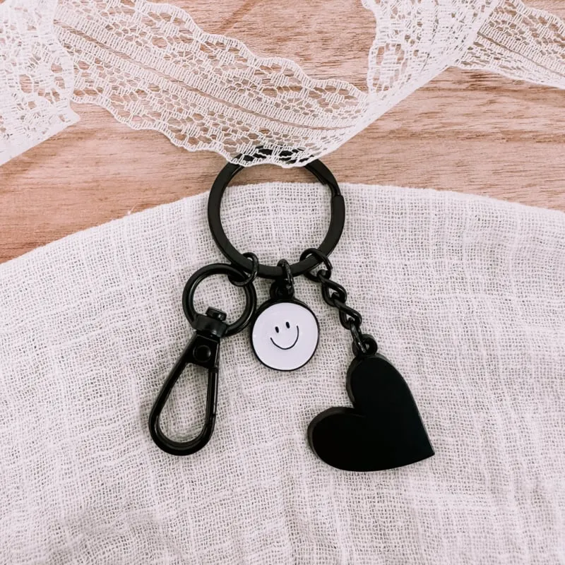 Sleutelhanger Smiley & hartje Winkeltje van Anne