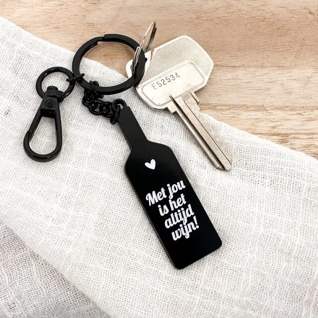 Sleutelhanger Wijn Winkeltje van Anne