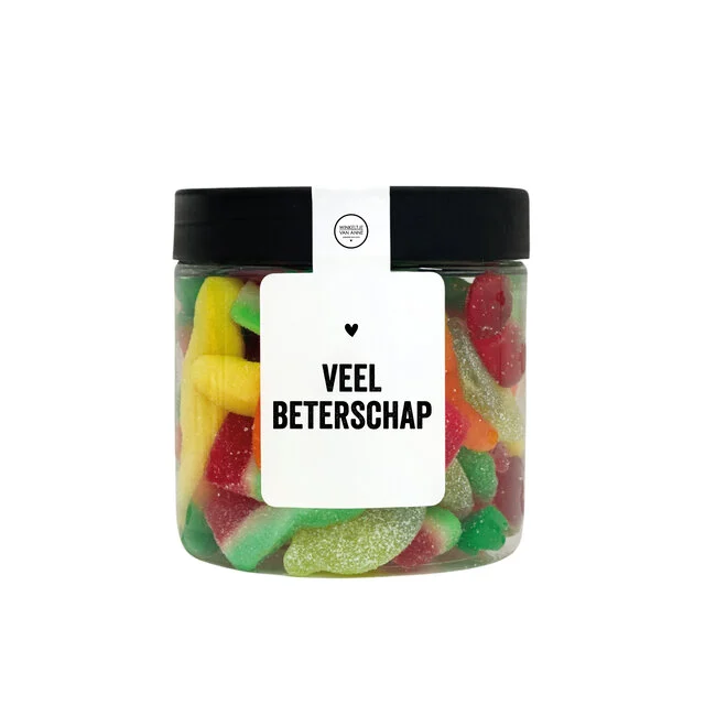 Snoeppot Veel beterschap Winkeltje van Anne