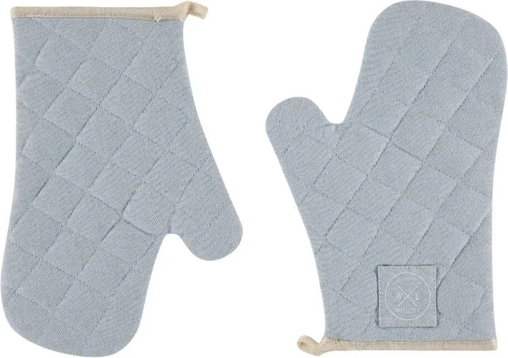 Witloft Gerecycled Katoen 2 Ovenwanten - Hemelblauw