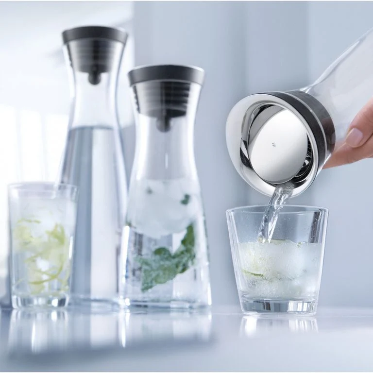 WMF Karaf / Waterkaraf - Basic - Drupvrij - Zwart / Zilver - 1 liter