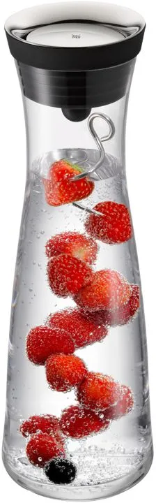 WMF Karaf / Waterkaraf - Basic - Drupvrij - Zwart / Zilver - 1 liter
