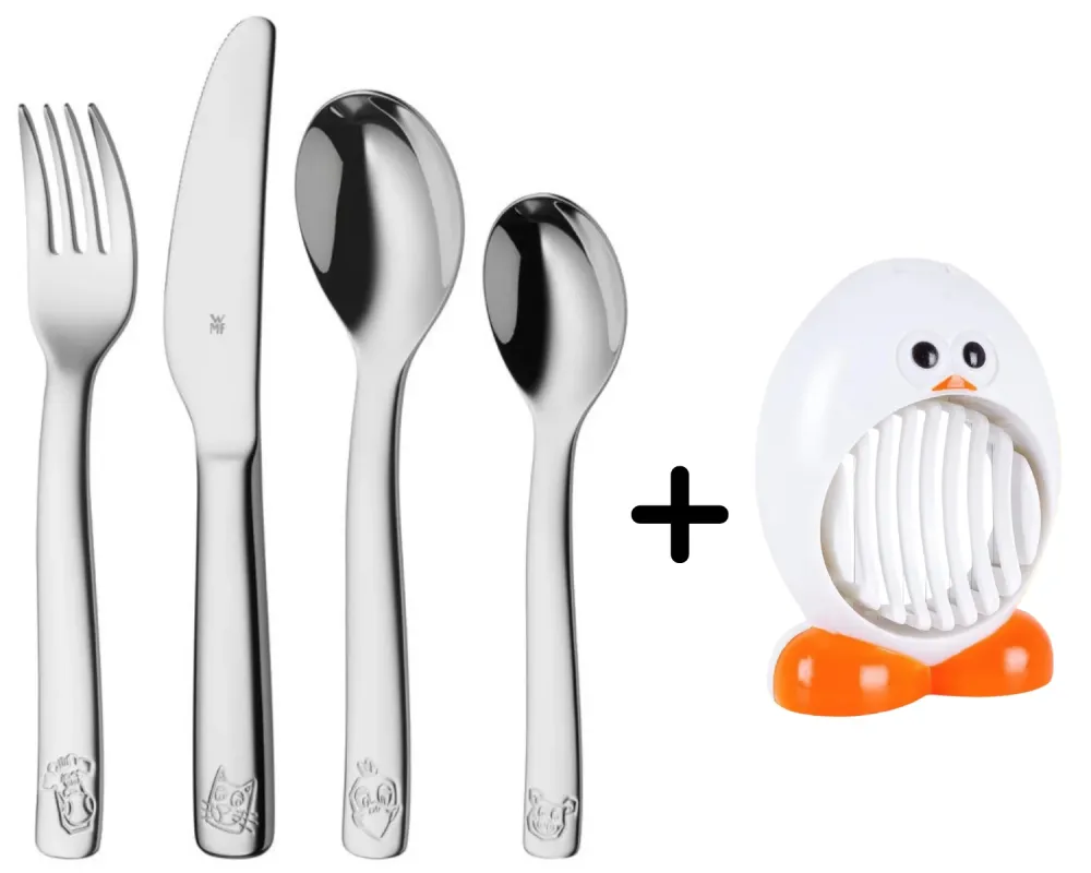WMF Kinderbestek Farm 4-delig - Inclusief GRATIS Cookinglife Eiersnijder Kuiken