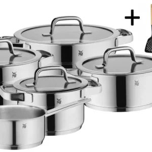 WMF Pannenset Compact Cuisine 5-Delig Inclusief GRATIS Cookinglife Kookgerei set - Kookpan ø 16, 16, 20 en 20 cm en Steelp...