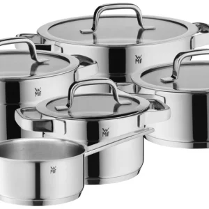 WMF Pannenset Compact Cuisine - 5 Delig - Kookpan ø 16, 16, 20 en 20 cm en Steelpan ø 14 cm