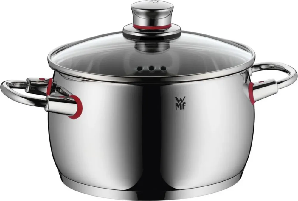 WMF Pannenset Quality One - RVS 5-Delig Inclusief GRATIS Cookinglife Kookgerei set - Kookpan ø 16, 20, 20 en 24 cm en Stee...