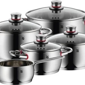 WMF Pannenset Quality One - RVS - 5 Delig - Kookpan ø 16, 20, 20 en 24 cm en Steelpan ø 16 cm
